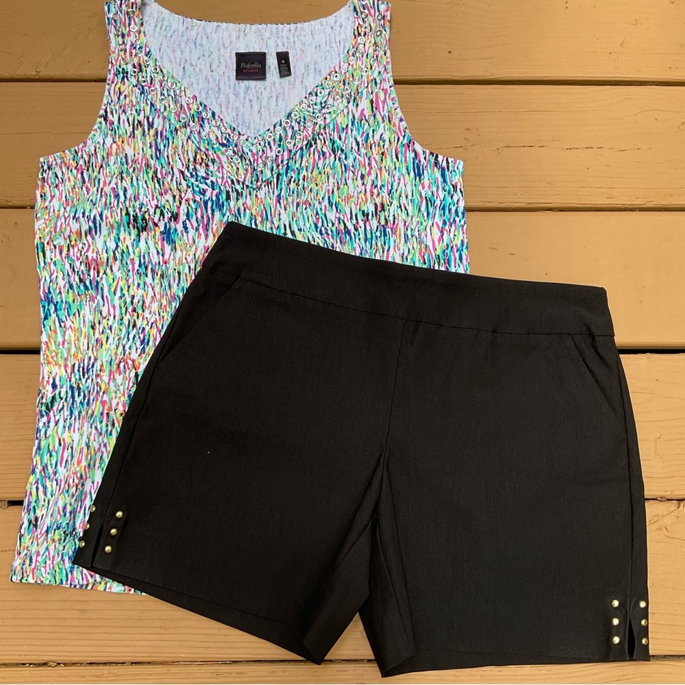 Black Attyre Pull-On Shorts + Rafaela Top Bundle